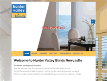 Tablet Screenshot of huntervalleyblinds.com.au